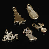 Maxbell 20 Pieces Mixed Enamel Christmas Charms Pendants DIY Xmas Jewelry Gifts Decorations Xmas Tree Snowman Holly Deer Claus and more