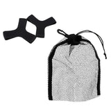 Maxbell 9"x6.5" Mesh Drawstring Bag for Scuba Diving Gear Fins + 1 Pair Fin Keepers