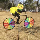 Maxbell 3 Pieces Rainbow 3D Windmill Wind Rotator Whirligig Wheel Yard Garden Decor