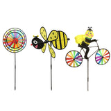 Maxbell 3 Pieces Rainbow 3D Windmill Wind Rotator Whirligig Wheel Yard Garden Decor