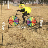 Maxbell 3 Pieces Rainbow 3D Windmill Wind Rotator Whirligig Wheel Yard Garden Decor