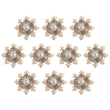 Maxbell 20 Pieces Rhinestone Snowflake Button Gem Silver/Gold Crystal Craft Scrapbooking