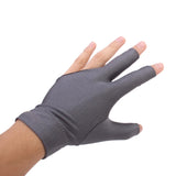 Maxbell 3 Pieces Professional Billiard Left Hand Three Finger Open Fingertip Glove