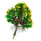 Maxbell 30Pcs Pagoda Tree Model Tree with Yellow Flower for Railroad Scenery/Diorama
