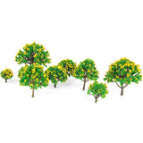 Maxbell 30Pcs Pagoda Tree Model Tree with Yellow Flower for Railroad Scenery/Diorama
