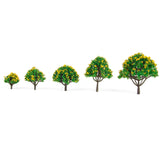 Maxbell 30Pcs Pagoda Tree Model Tree with Yellow Flower for Railroad Scenery/Diorama
