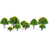 Maxbell 30Pcs Pagoda Tree Model Tree with Yellow Flower for Railroad Scenery/Diorama
