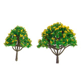 Maxbell 30Pcs Pagoda Tree Model Tree with Yellow Flower for Railroad Scenery/Diorama