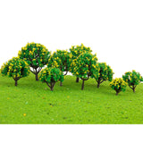 Maxbell 30Pcs Pagoda Tree Model Tree with Yellow Flower for Railroad Scenery/Diorama