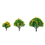 Maxbell 30Pcs Pagoda Tree Model Tree with Yellow Flower for Railroad Scenery/Diorama