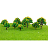 Maxbell 30Pcs Pagoda Tree Model Tree with Yellow Flower for Railroad Scenery/Diorama