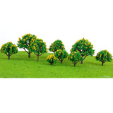 Maxbell 30Pcs Pagoda Tree Model Tree with Yellow Flower for Railroad Scenery/Diorama