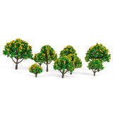Maxbell 30Pcs Pagoda Tree Model Tree with Yellow Flower for Railroad Scenery/Diorama