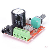Maxbell 2 Pieces 12V Hi-Fi PAM8610 Audio Stereo Amplifier Board 2X10W 2 Ch l D Class