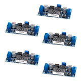 Maxbell 5 Pieces Adjustable Step-down DC-DC Power Module with Voltmeter Display