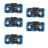 Maxbell 5 Pieces Adjustable Step-down DC-DC Power Module with Voltmeter Display