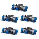 Maxbell 5 Pieces Adjustable Step-down DC-DC Power Module with Voltmeter Display