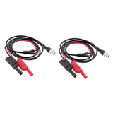 Maxbell 2pc BNC Q9 To Dual 4mm Stackable Shrouded Banana Plug Test Leads Probe Cable