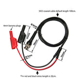 Maxbell 2pc BNC Q9 To Dual 4mm Stackable Shrouded Banana Plug Test Leads Probe Cable