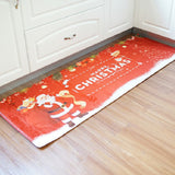 Maxbell 2Pcs Xmas Print Extra Long Floor Runner Room Area Rugs Carpet Doormat 180cm