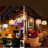 Maxbell 2Pcs Retro Colorful Ceiling Pendant Lamp Light Chandelier Shades Lampshades