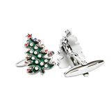 Maxbell 4 Pairs Men Cufflinks Christmas Design Snowflake Wedding Shirt Cuff Links