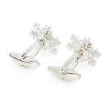 Maxbell 4 Pairs Men Cufflinks Christmas Design Snowflake Wedding Shirt Cuff Links