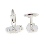 Maxbell 4 Pairs Men Cufflinks Christmas Design Snowflake Wedding Shirt Cuff Links