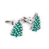 Maxbell 4 Pairs Men Cufflinks Christmas Design Snowflake Wedding Shirt Cuff Links