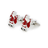 Maxbell 4 Pairs Men Cufflinks Christmas Design Snowflake Wedding Shirt Cuff Links