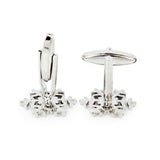 Maxbell 4 Pairs Men Cufflinks Christmas Design Snowflake Wedding Shirt Cuff Links