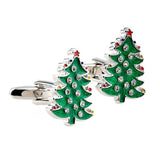 Maxbell 4 Pairs Men Cufflinks Christmas Design Snowflake Wedding Shirt Cuff Links