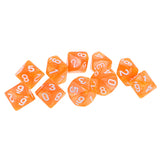 Maxbell 10pcs 10 Sided Dice D10 Polyhedral Dice for Dungeons and Dragons DND RPG MTG Orange