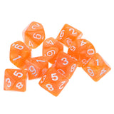 Maxbell 10pcs 10 Sided Dice D10 Polyhedral Dice for Dungeons and Dragons DND RPG MTG Orange