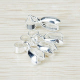 Maxbell Pack of 40PCS 12MM to 13MM Fashionable Silver Plated Pendant Pinch Style Bails For Jewelry Necklace Making DIY