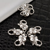 Maxbell 25mm Antique Silver Flower Lobster Clasp Finding For Jewelry Necklace Bracelet DIY Pack of 10PCS