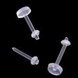 Maxbell 60Pcs/Set Clear Acrylic Labret Lip Chin Ring 16G 18G 8mm 9mm 10mm Body Jewelry Assorted Size