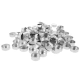 Maxbell 100 Pieces Aluminum Tea Light Case Tins Candle Containers + 500g Pure Soy Wax for Candle Making