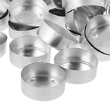 Maxbell 100 Pieces Aluminum Tea Light Case Tins Candle Containers + 500g Pure Soy Wax for Candle Making