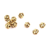 Maxbell 200 Pieces Gold Tone Alloy Pumpkin Spacer Loose Beads 4mm DIY Jewelry Making Accessories