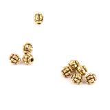 Maxbell 200 Pieces Gold Tone Alloy Pumpkin Spacer Loose Beads 4mm DIY Jewelry Making Accessories