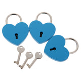 Maxbell 9 Pieces Vintage Heart Shape Padlock with Key Travel Locker Set Pendant