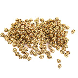 Maxbell 200 Pieces Gold Tone Alloy Pumpkin Spacer Loose Beads 4mm DIY Jewelry Making Accessories