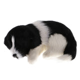 Maxbell Mini Handmade Lifelike Plush Animal Dog Model Lifelike Comfortable Sleeping Lovely Puppy for Home Office Decoration Festival Gifts