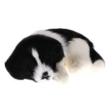 Maxbell Mini Handmade Lifelike Plush Animal Dog Model Lifelike Comfortable Sleeping Lovely Puppy for Home Office Decoration Festival Gifts