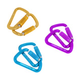 Maxbell 3 Pairs 30KN D-Ring Twist Auto Locking Rock Climbing Clip Carabiner Rescue