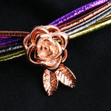 Maxbell 18K Gold Plated Carved Rose Flower Magnetic Clasp For Jewelry Making Scrapbooking DIY Charms Pack of 3PCS