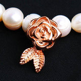 Maxbell 18K Gold Plated Carved Rose Flower Magnetic Clasp For Jewelry Making Scrapbooking DIY Charms Pack of 3PCS