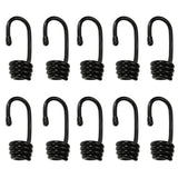 Maxbell 10 Pieces Plastic Coated Steel Wire Hooks 8mm Shock Cord Bungee Elastic Rope