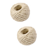 Maxbell 2 Pieces 50m Wrap Gift Hemp Rope Ribbon Twine Rope Cord String Ball White